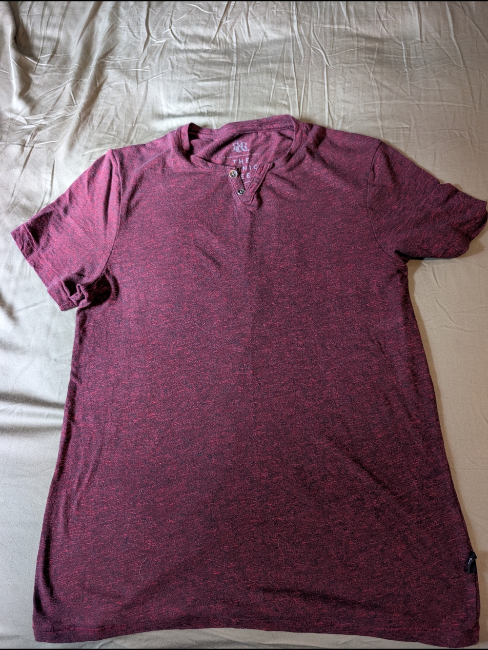 Rock Revival Men's Heather Maroon Short-Sleeve Henley